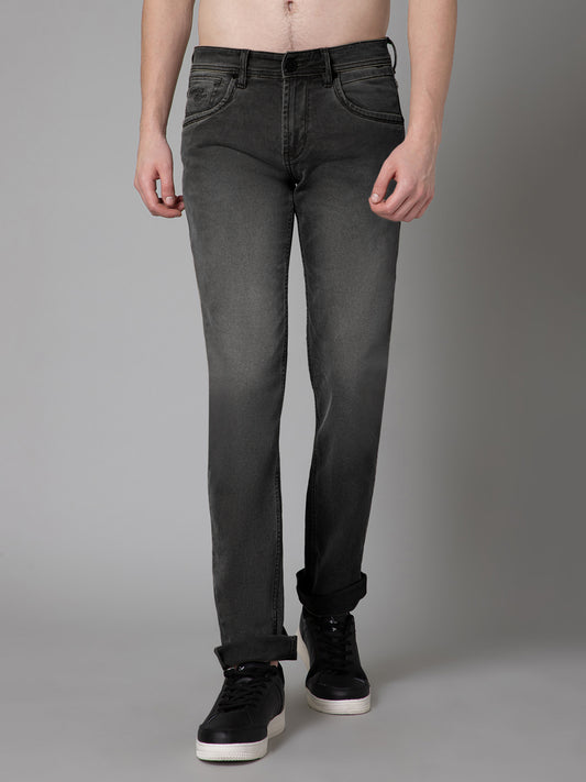 Denim Jeans for Men l Breathable & Soft with Color Fastness Ultra Narrow Fit Cotton Fabric Solid Pattern Button Closure