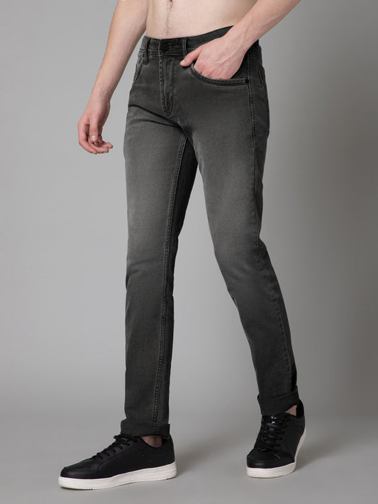 Denim Jeans for Men l Breathable & Soft with Color Fastness Ultra Narrow Fit Cotton Fabric Solid Pattern Button Closure