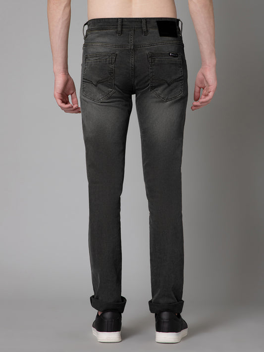 Denim Jeans for Men l Breathable & Soft with Color Fastness Ultra Narrow Fit Cotton Fabric Solid Pattern Button Closure
