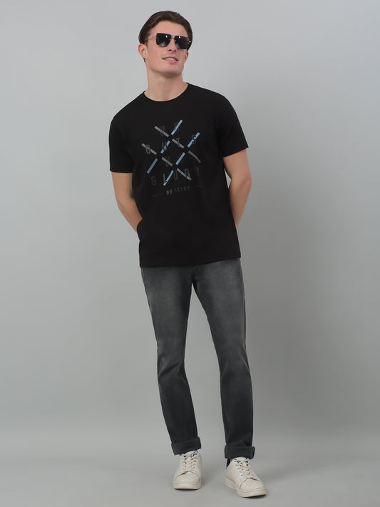Denim Jeans for Men l Breathable & Soft with Color Fastness Ultra Narrow Fit Cotton Fabric Solid Pattern Button Closure