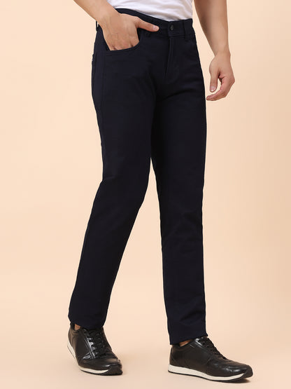 Denim Jeans for Men | Breathable & Soft with Color Fastness Straight Fit Poly Cotton Fabric Solid Pattern Button Closure