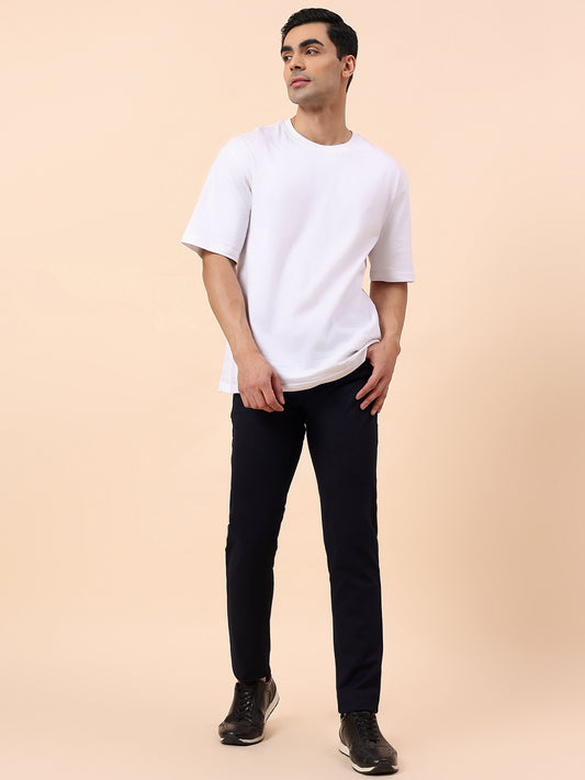 Denim Jeans for Men | Breathable & Soft with Color Fastness Straight Fit Poly Cotton Fabric Solid Pattern Button Closure