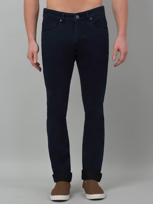 Denim Jeans for Men l Breathable & Soft with Color Fastness Narrow Fit Cotton Fabric Solid Pattern Button Closure