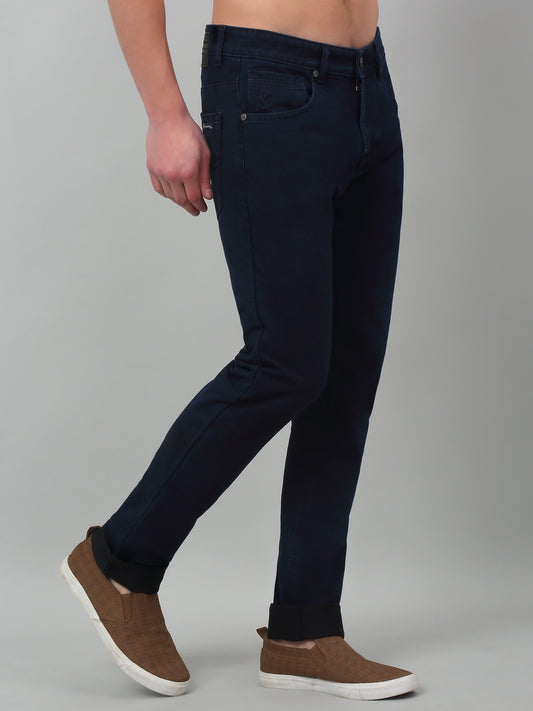 Denim Jeans for Men l Breathable & Soft with Color Fastness Narrow Fit Cotton Fabric Solid Pattern Button Closure