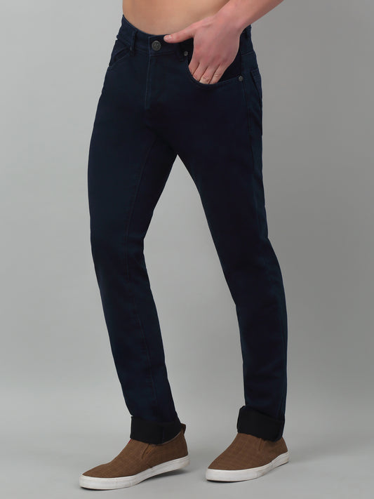 Denim Jeans for Men l Breathable & Soft with Color Fastness Narrow Fit Cotton Fabric Solid Pattern Button Closure