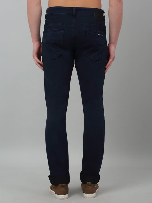 Denim Jeans for Men l Breathable & Soft with Color Fastness Narrow Fit Cotton Fabric Solid Pattern Button Closure