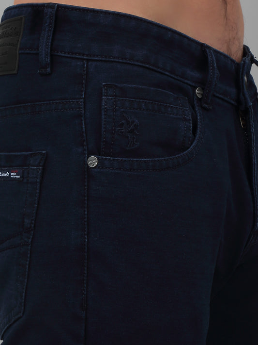 Denim Jeans for Men l Breathable & Soft with Color Fastness Narrow Fit Cotton Fabric Solid Pattern Button Closure