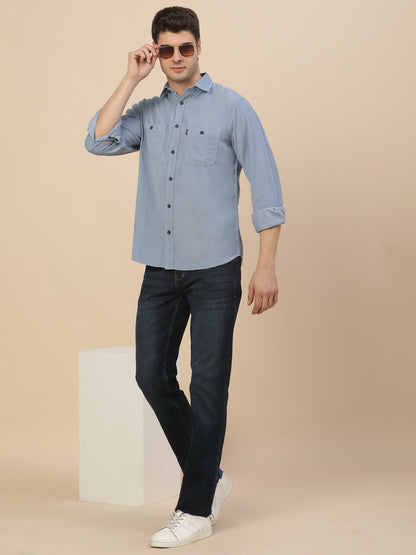 Denim Jeans for Men | Breathable & Soft with Color Fastness Straight Fit Poly Cotton Fabric Solid Pattern Button Closure