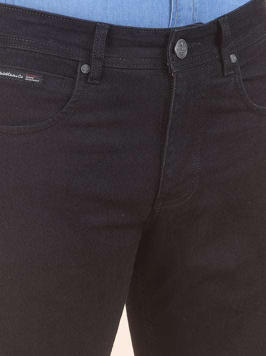 Men's Black Slim Fit Casual Denim Jeans