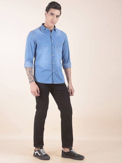 Men's Black Slim Fit Casual Denim Jeans