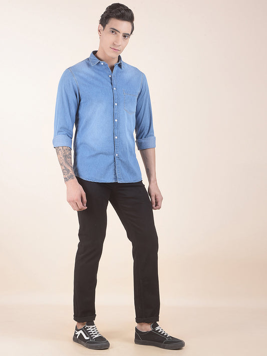 Men's Black Slim Fit Casual Denim Jeans