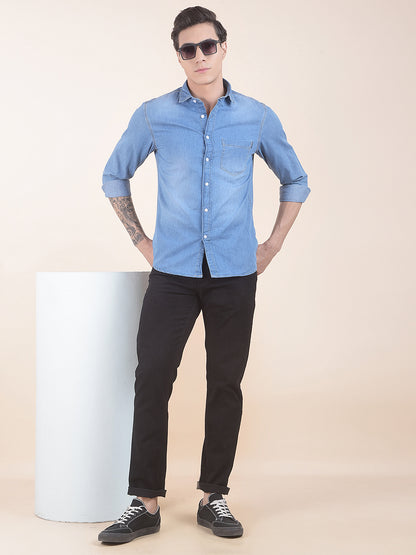 Men's Black Slim Fit Casual Denim Jeans