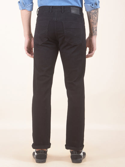 Men's Black Slim Fit Casual Denim Jeans