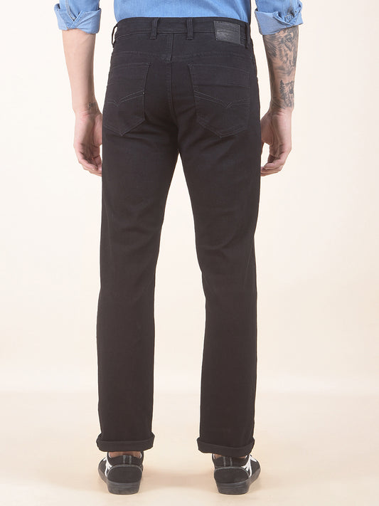 Men's Black Slim Fit Casual Denim Jeans