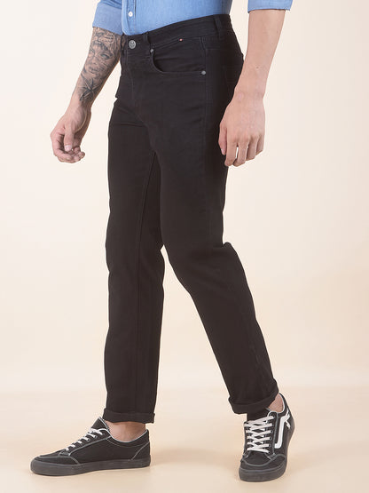 Men's Black Slim Fit Casual Denim Jeans