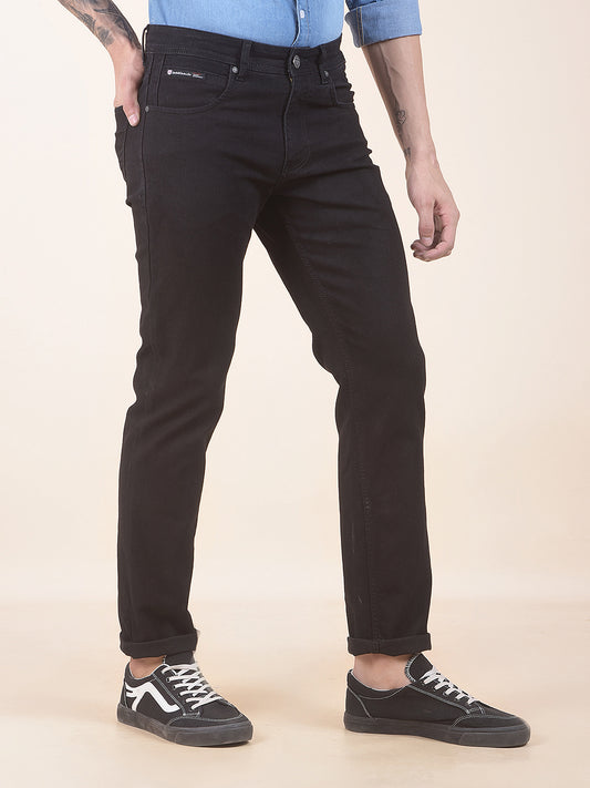 Men's Black Slim Fit Casual Denim Jeans