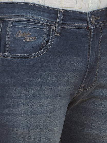 Men's Dirty Green Slim Fit Casual Denim Jeans