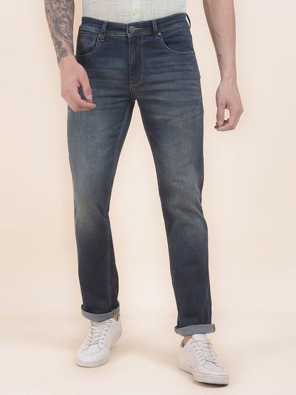 Men's Dirty Green Slim Fit Casual Denim Jeans
