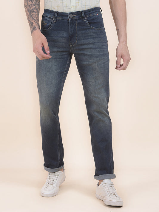 Men's Dirty Green Slim Fit Casual Denim Jeans