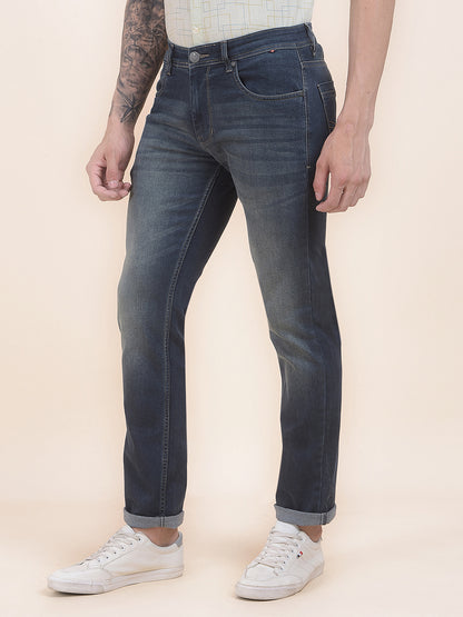 Men's Dirty Green Slim Fit Casual Denim Jeans