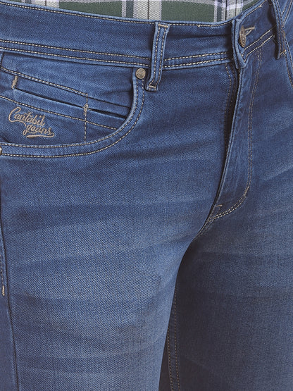 Men's Dark Indigo Slim Fit Casual Denim Jeans