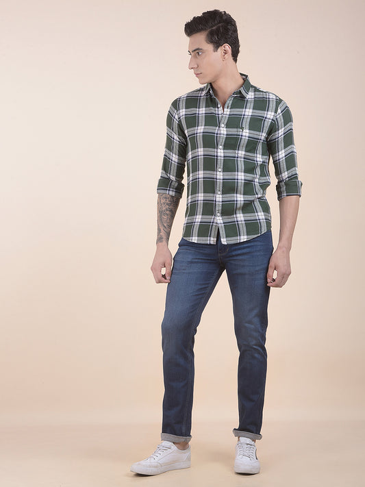 Men's Dark Indigo Slim Fit Casual Denim Jeans