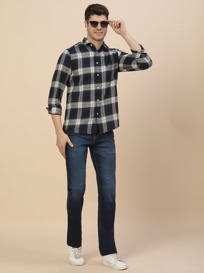 Denim Jeans for Men | Breathable & Soft with Color Fastness Straight Fit Poly Cotton Fabric Solid Pattern Button Closure