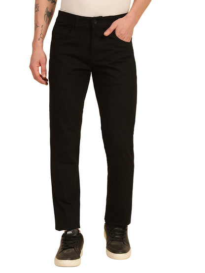 Denim Jeans for Men | Breathable & Soft with Color Fastness Narrow Fit Cotton Blend Fabric Solid Pattern Button Closure