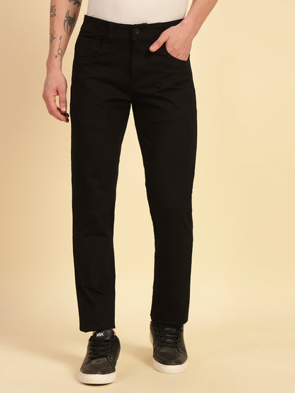 Denim Jeans for Men | Breathable & Soft with Color Fastness Narrow Fit Cotton Blend Fabric Solid Pattern Button Closure