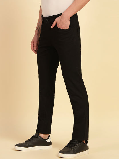 Denim Jeans for Men | Breathable & Soft with Color Fastness Narrow Fit Cotton Blend Fabric Solid Pattern Button Closure