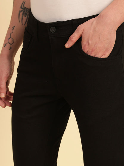 Denim Jeans for Men | Breathable & Soft with Color Fastness Narrow Fit Cotton Blend Fabric Solid Pattern Button Closure