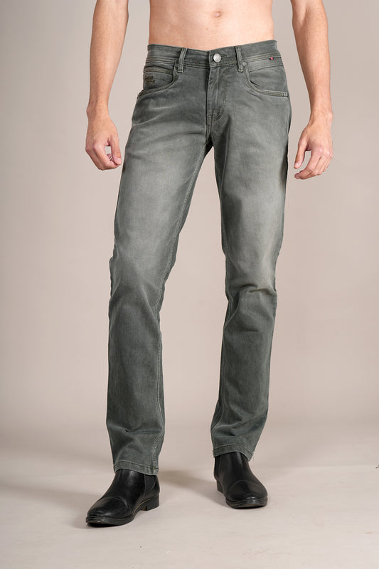 Denim Jeans for Men l Breathable & Soft with Color Fastness Ultra Narrow Fit Cotton Fabric Solid Pattern Button Closure