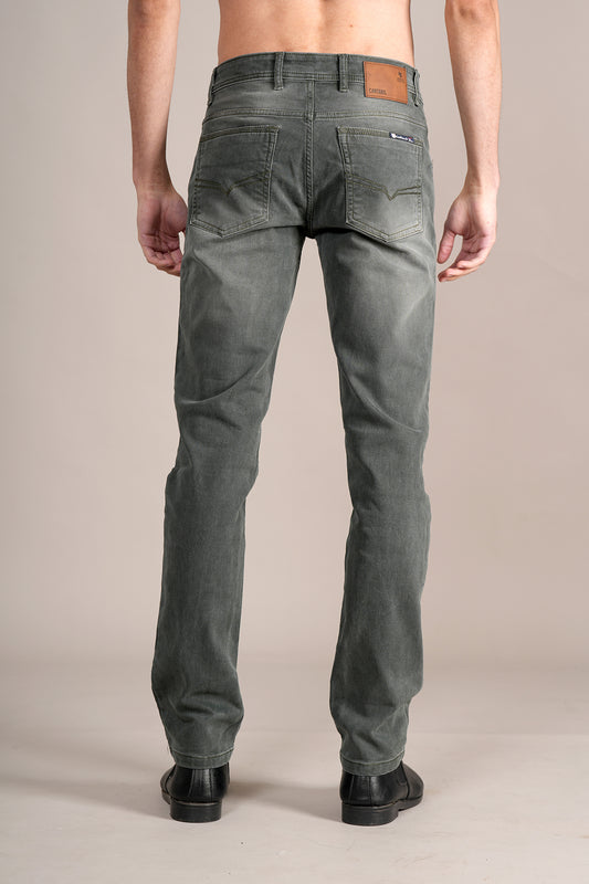 Denim Jeans for Men l Breathable & Soft with Color Fastness Ultra Narrow Fit Cotton Fabric Solid Pattern Button Closure