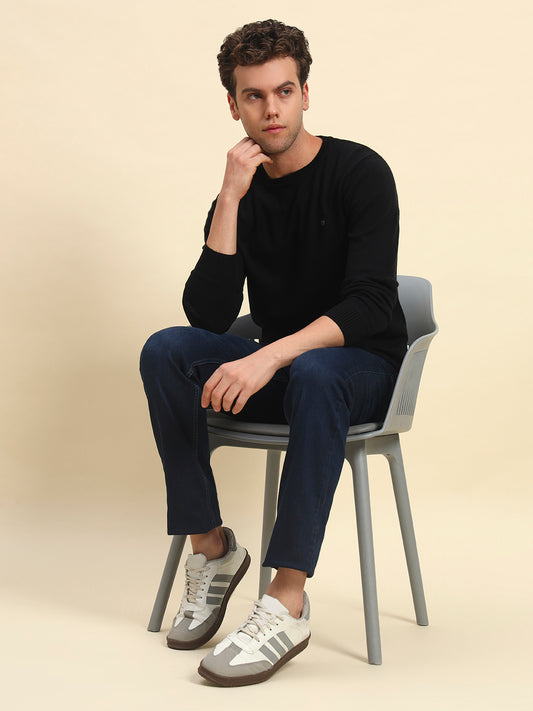 Denim Jeans for Men | Breathable & Soft with Color Fastness Straight Fit Poly Cotton Fabric Solid Pattern Button Closure