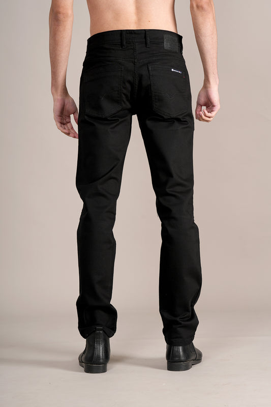 Denim Jeans for Men l Breathable & Soft with Color Fastness Ultra Narrow Fit Cotton Fabric Solid Pattern Button Closure