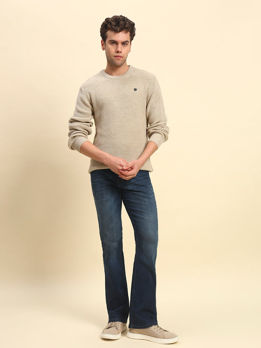 Denim Jeans for Men | Breathable & Soft with Color Fastness Straight Fit Poly Cotton Fabric Solid Pattern Button Closure