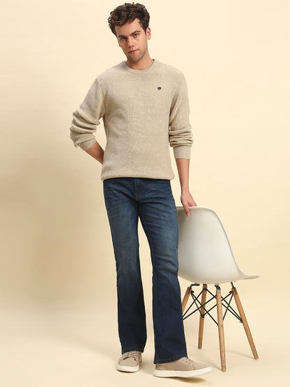 Denim Jeans for Men | Breathable & Soft with Color Fastness Straight Fit Poly Cotton Fabric Solid Pattern Button Closure