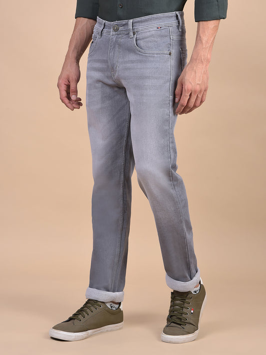 Denim Jeans for Men l Breathable & Soft with Color Fastness Ultra Narrow Fit Cotton Fabric Solid Pattern Button Closure