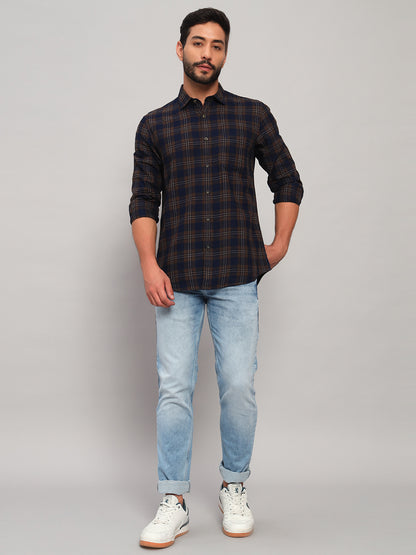 Denim Jeans for Men l Breathable & Soft with Color Fastness Ultra Narrow Fit Cotton Fabric Solid Pattern Button Closure