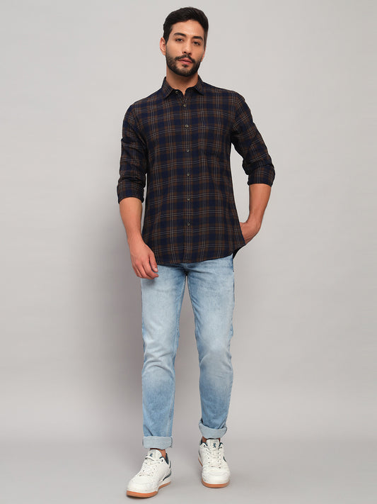 Denim Jeans for Men l Breathable & Soft with Color Fastness Ultra Narrow Fit Cotton Fabric Solid Pattern Button Closure