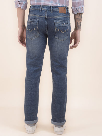 Men's Dirty Blue Ultra Narrow Fit Casual Denim Jeans