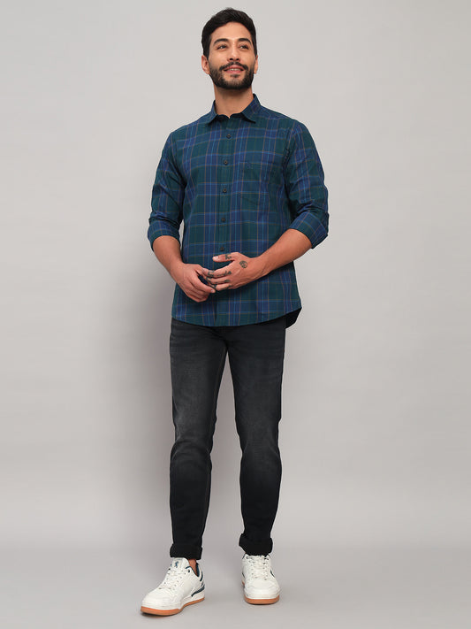 Denim Jeans for Men l Breathable & Soft with Color Fastness Ultra Narrow Fit Cotton Fabric Solid Pattern Button Closure