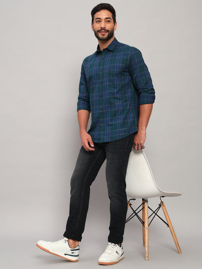 Denim Jeans for Men l Breathable & Soft with Color Fastness Ultra Narrow Fit Cotton Fabric Solid Pattern Button Closure