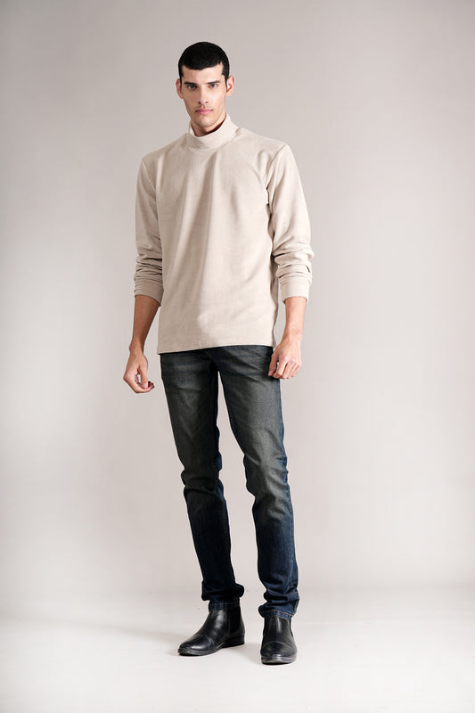 Denim Jeans for Men l Breathable & Soft with Color Fastness Ultra Narrow Fit Cotton Fabric Solid Pattern Button Closure