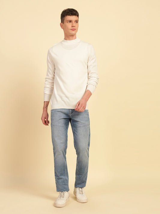 Denim Jeans for Men | Breathable & Soft with Color Fastness Ultra Narrow Fit Cotton Blend Fabric Solid Pattern Button Closure