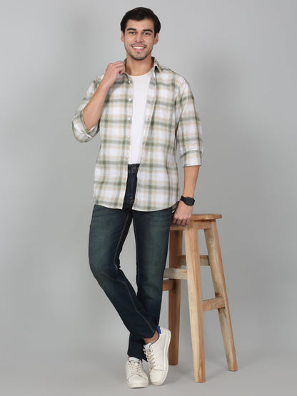 Denim Jeans for Men l Breathable & Soft with Color Fastness Ultra Narrow Fit Cotton Fabric Solid Pattern Button Closure