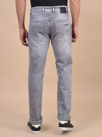 Denim Jeans for Men l Breathable & Soft with Color Fastness Ultra Narrow Fit Cotton Fabric Solid Pattern Button Closure