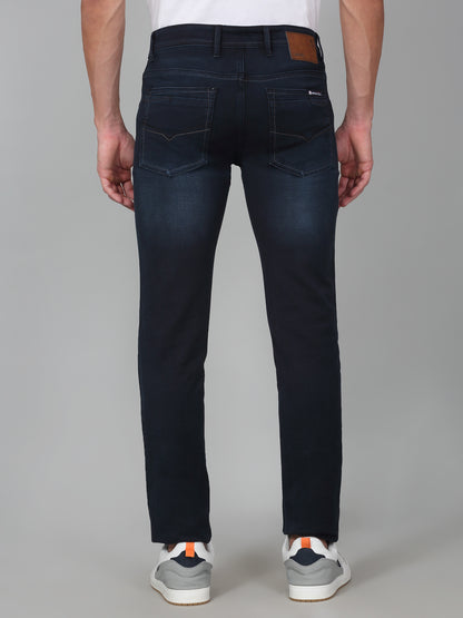 Denim Jeans for Men l Breathable & Soft with Color Fastness Ultra Narrow Fit Cotton Fabric Solid Pattern Button Closure