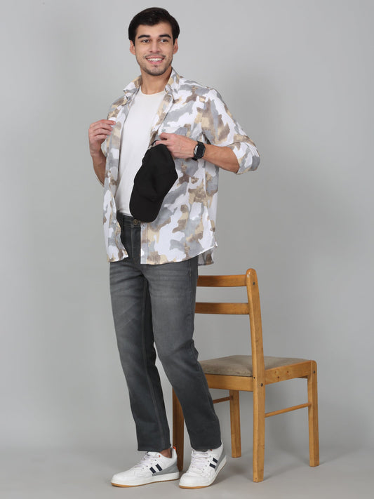 Denim Jeans for Men l Breathable & Soft with Color Fastness Ultra Narrow Fit Cotton Fabric Solid Pattern Button Closure