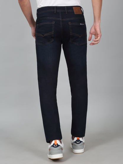 Denim Jeans for Men l Breathable & Soft with Color Fastness Ultra Narrow Fit Cotton Fabric Solid Pattern Button Closure